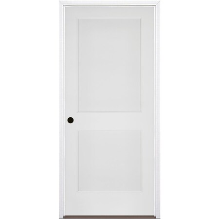Codel Doors 32"x80"x1-3/4" Primed 2-Panel Int Flat Panel w/Ovolo Bead 20min Fire Rated 6-9/16" RH Prehung Door 2868134PRI808220MRH15B6916